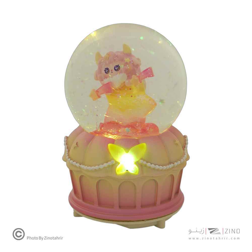 گوی موزیکال چراغ دار طرح عروسک و ماه کد007